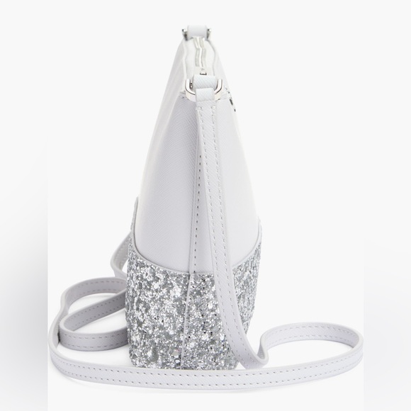 Kate Spade Silver Sparkle Crossbody Bag || Grey - Picture 6 of 15